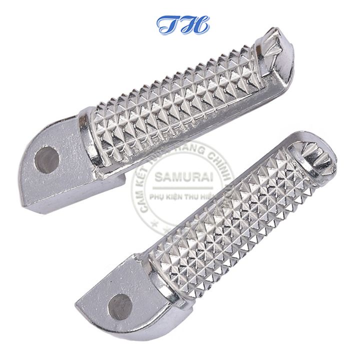 Gác chân xe máy Ya ma ha mẫu Trusty màu bạc lỗ to hơn