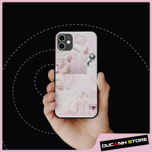 Ốp lưng iphone SAMSUNG hình Cắt Dán Màu Hồng Nhạt collage sang trọng  cho các dòng iPhone PAP20211086