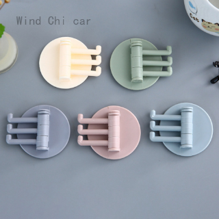 Móc Xoay 3 Nhánh Dính Tường Đa Năng Không Đục Lỗ Không Để Lại Dấu Cho Nhà Tắm/Xe Hơi/Trẻ Em
