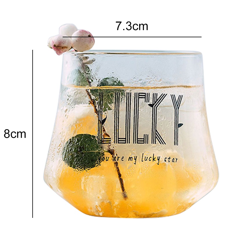 Cốc Thủy Tinh Trong Suốt Uống Cà Phê Bia Trà Sữa Tại Nhà