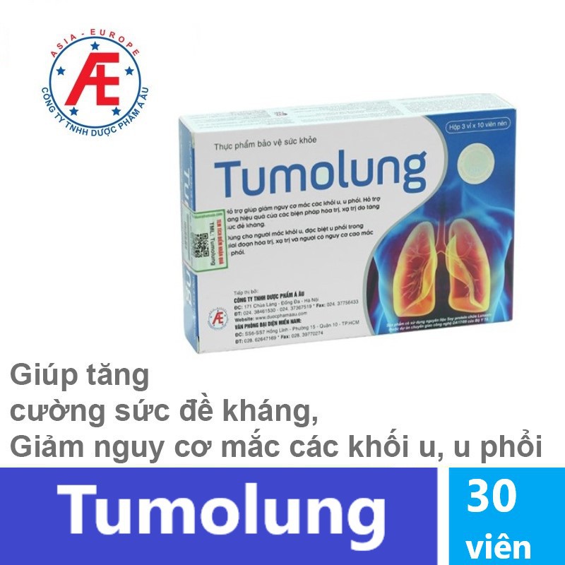 Tumolung |Giúp phòng ngừa và hỗ trợ điều trị ung thư phổi (Hộp 30 Viên)