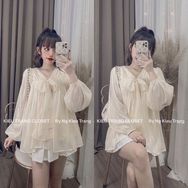 Áo tơ babydollFreeshiphàng 2 lớp