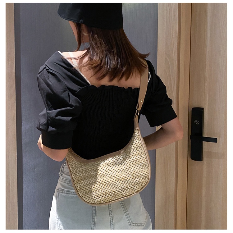 Túi Poly phối da Satchel (Yên ngựa) - phong cách Hàn Quốc - đeo chéo đeo vai