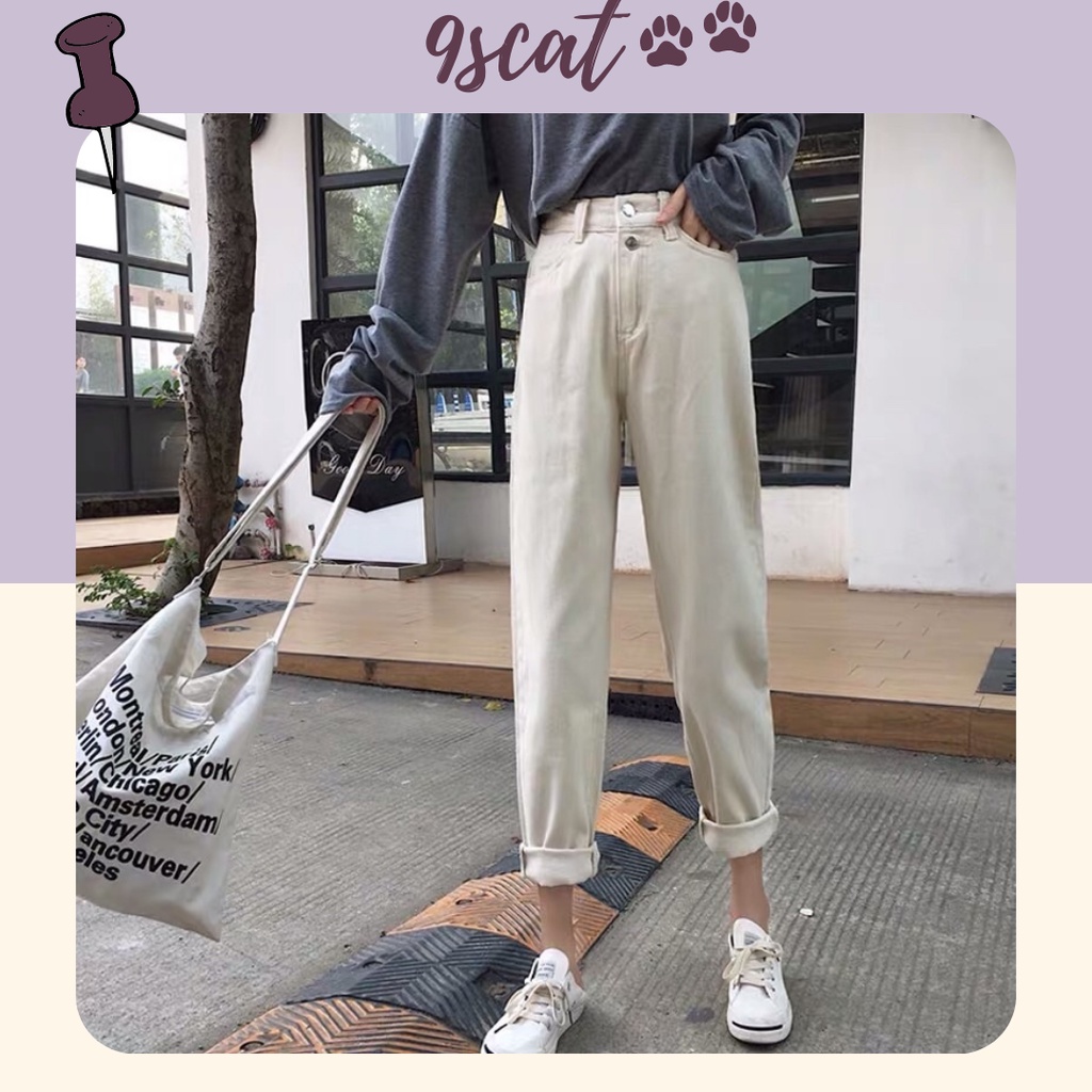 QA16_Quần kaki trắng ống suông đứng phong cách ulzzang Hàn quốc