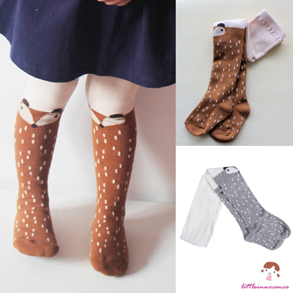 ❤XZQ-Cute Baby Kids Girls Cotton Fox Tights Socks Stockings Pants Hosiery Pantyhose