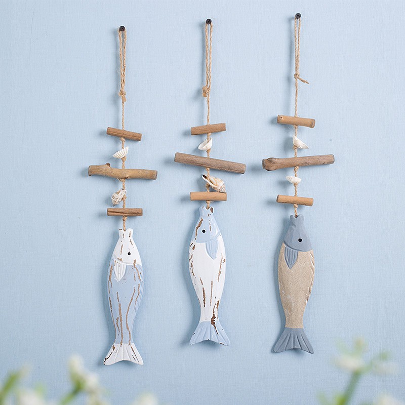 Dây móc treo trang trí hình con cá nhiều mẫu - Decor đồ trang trí theo phong cách biển Địa Trung Hải