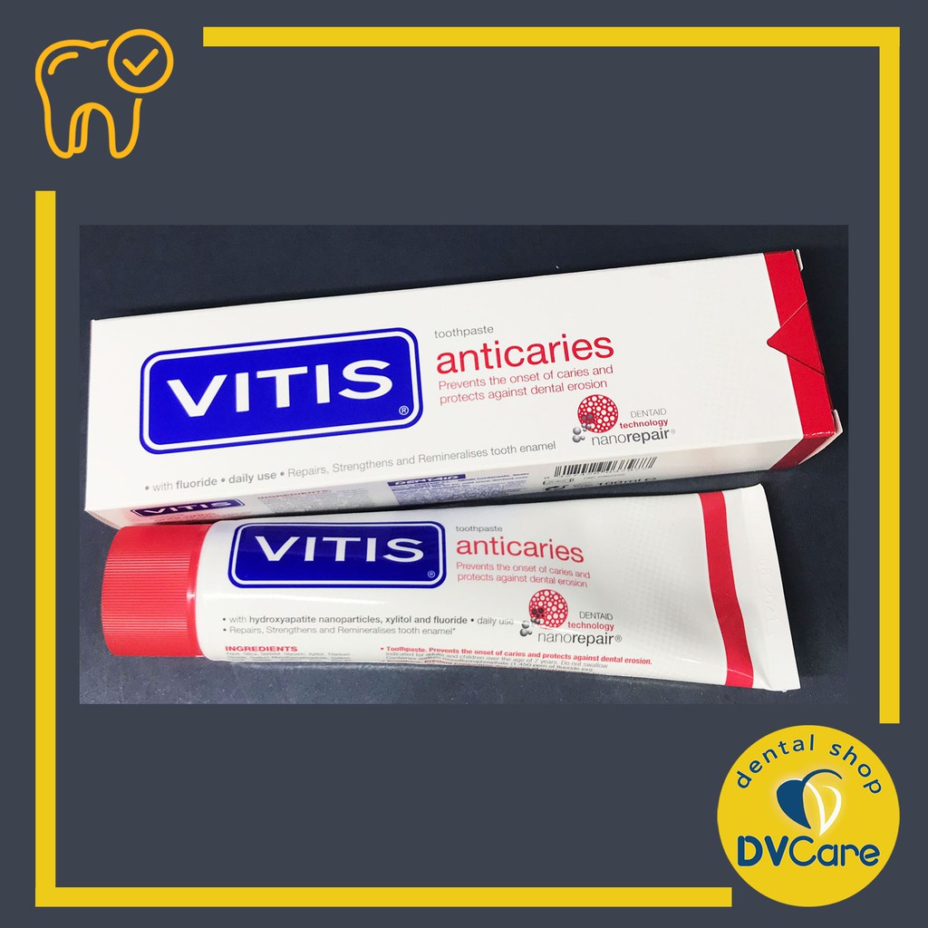 Kem đánh răng VITIS ANTICARIES ngừa sâu răng, chống ê buốt, chống mòn 100ml