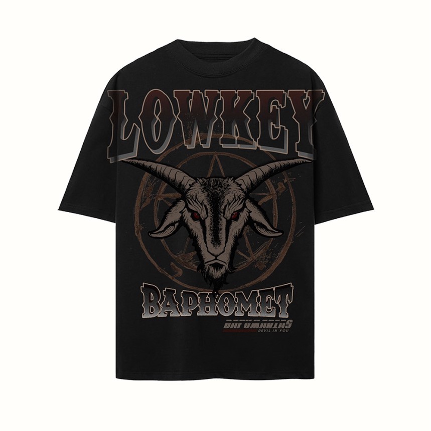 ☏✤Áo thun / BAPHOMET - TEE/ Vintage Style Black