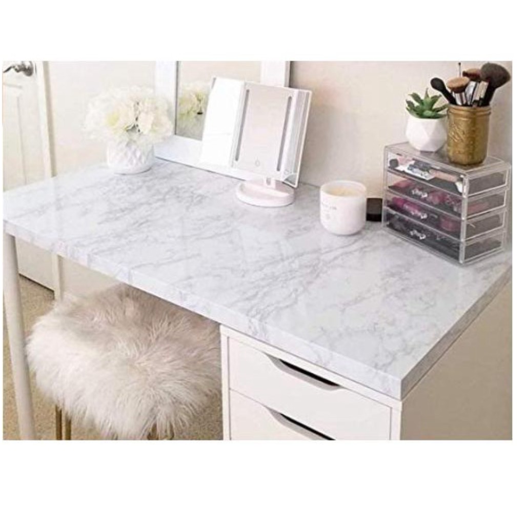 Marble Paper Granite - Giấy dán có keo dính đá thạch trắng 60cm x 5M 