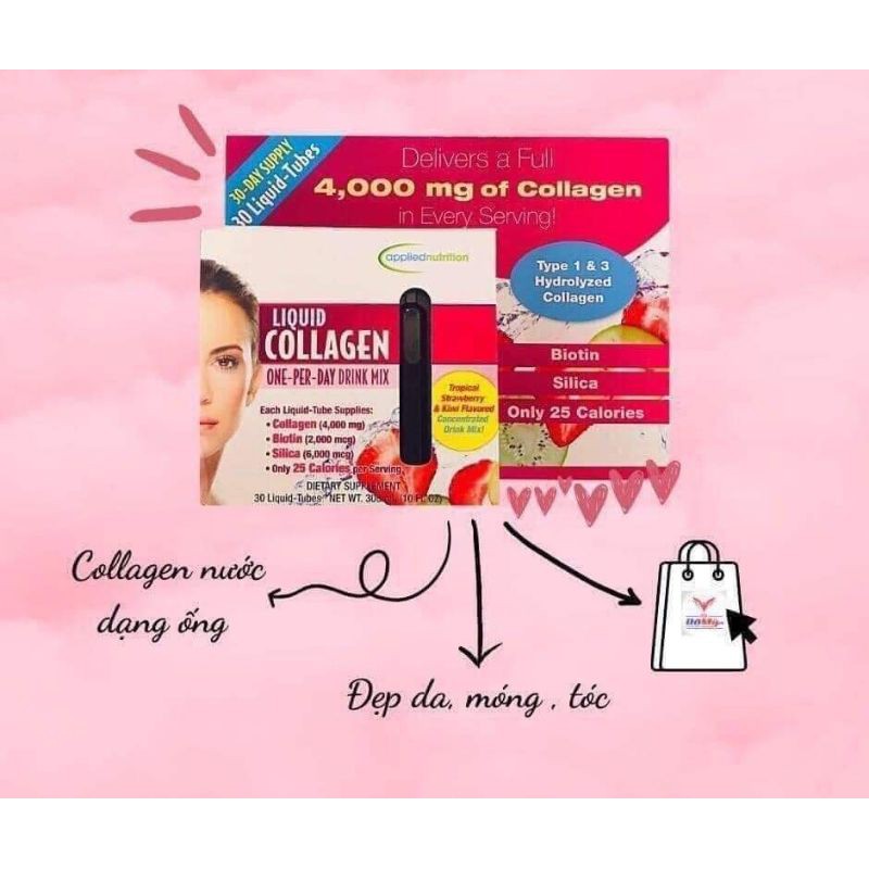 (Date T12/2022) Collagen liquid tươi dạng nước của Mỹ 🇱🇷 chuẩn Air