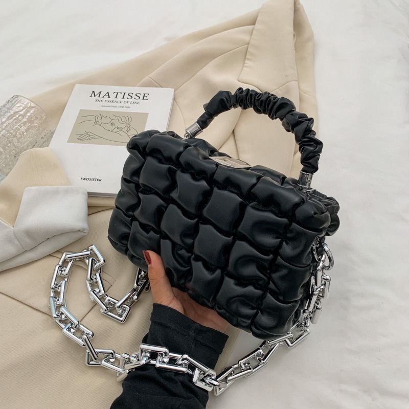 Túi Đeo Chéo Hình Vuông Nhỏ Gọn Thiết Kế Dây Xích Thời Trang Thu Đông Mới 2021 Dành Cho Bạn Nữ