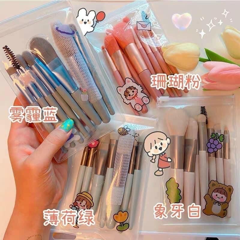 Bộ Cọ Trang Điểm Make Up 8 Cây Trong Túi Zip