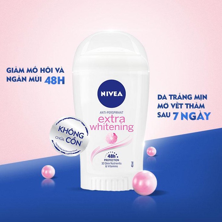 Sáp ngăn mùi Nivea trắng mịn giúp mờ vết thâm (40ml) | WebRaoVat - webraovat.net.vn