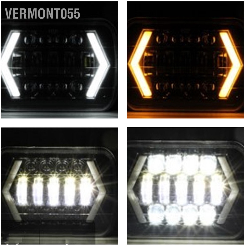 Có thể bán buôn Đèn pha xe hơi LED 300W 7in trước hình vuông Phù hợp với Jeep Wrangler Vermont055 Hàng giao ngay