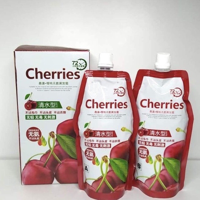 Nhuộm tóc màu đen cheries