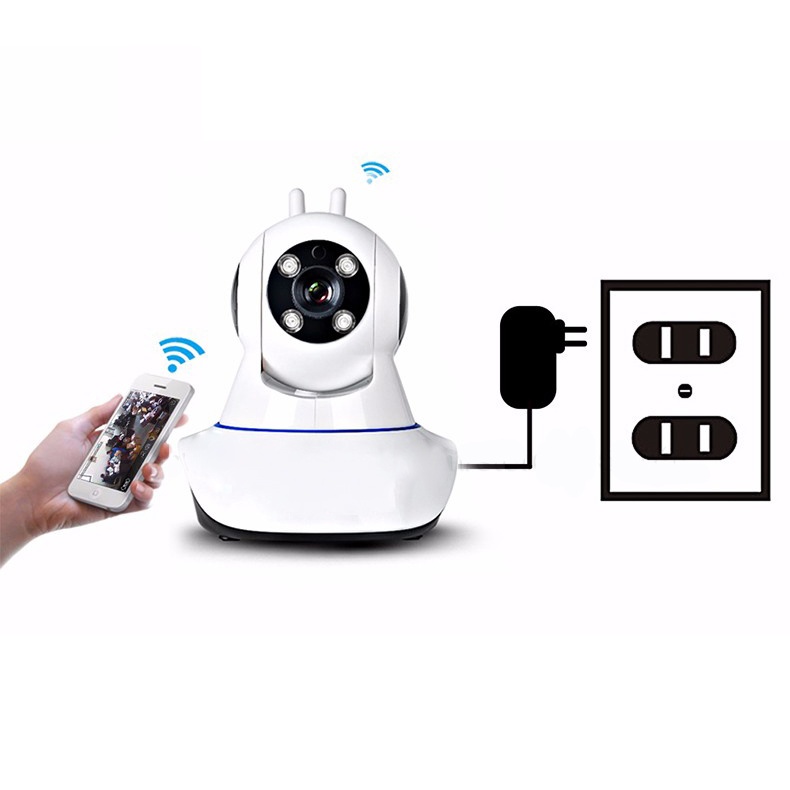 Camera wifi giám sát - Camera an minh. - Camera wifi 2 dâu có đèn Led EXIR 2021 cao cấp, nhìn ban đêm có màu