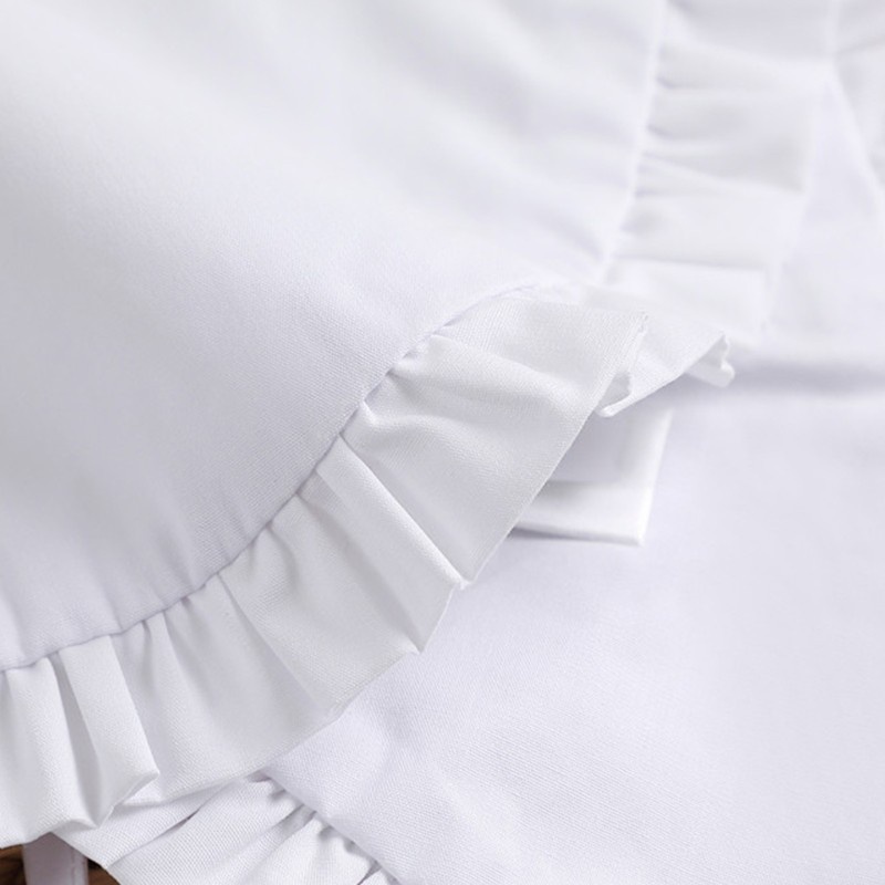 Cổ áo giả vành rộng xếp ly phối ren kiểu dáng xinh xắn dành cho nữ