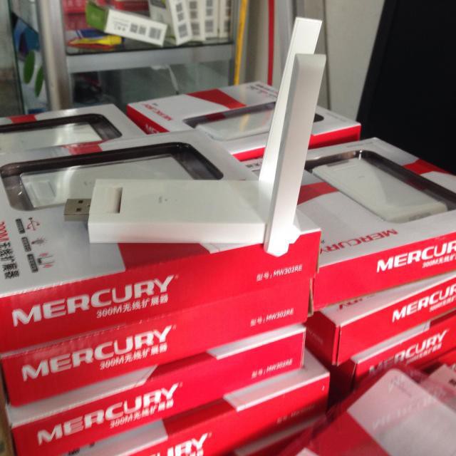 Kích sóng Wifi 300M 2 Râu MIMO mercury MW302RE