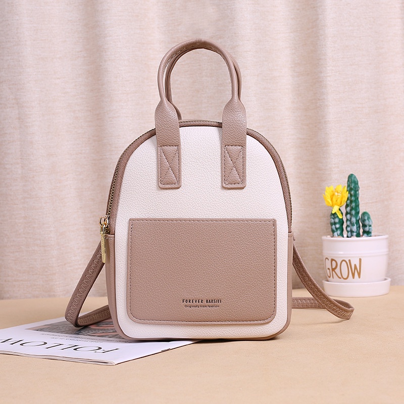 Túi Đeo Chéo Mini Phối Màu Tương Phản Thời Trang Hàn Quốc Cho Nữ