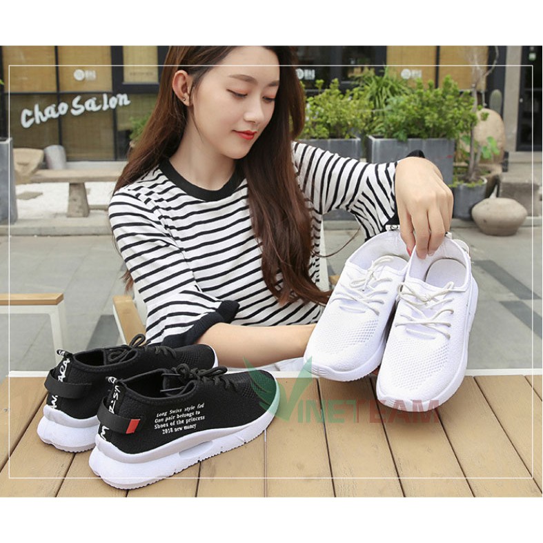 Giầy thể thao nữ, giày sneaker nữ buộc dây thời trang hàn quốc -dg25