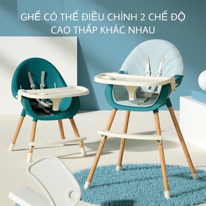 [Mã 254ELSALE giảm 7% đơn 300K] Ghế ăn dặm Baby High Chair cao cấp cho bé có thể điều chỉnh chiều cao