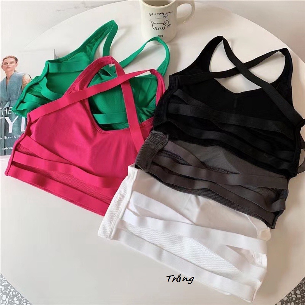 Áo Bra Nữ Kiểu Dây Đan Chéo Sau Lưng Sexy Gân Tăm Siêu Hot - Bra 4853
