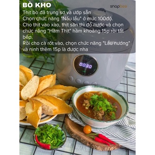 Nồi Áp Suất đa năng Snapbee Queen S45❤️Chính hãng BH 24 tháng❤️ 2 lòng nồi, tặng sách công thức