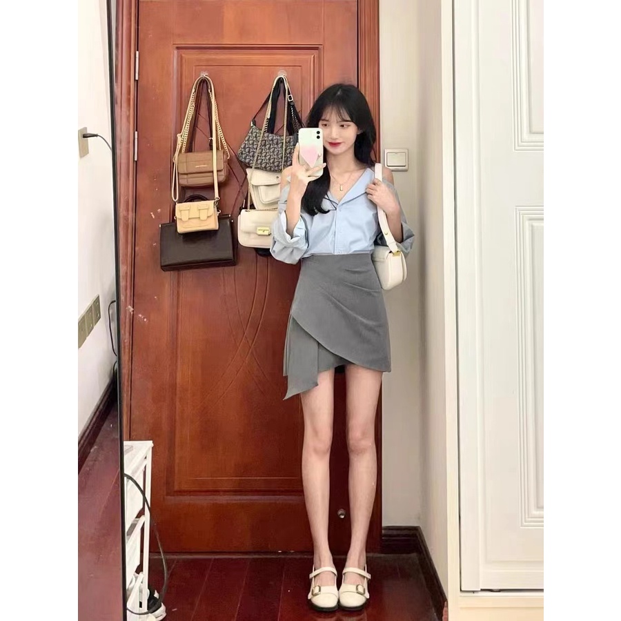 Set Chân Váy Và Áo Tay Dài Thời Trang Quyến Rũ Cho Nữ