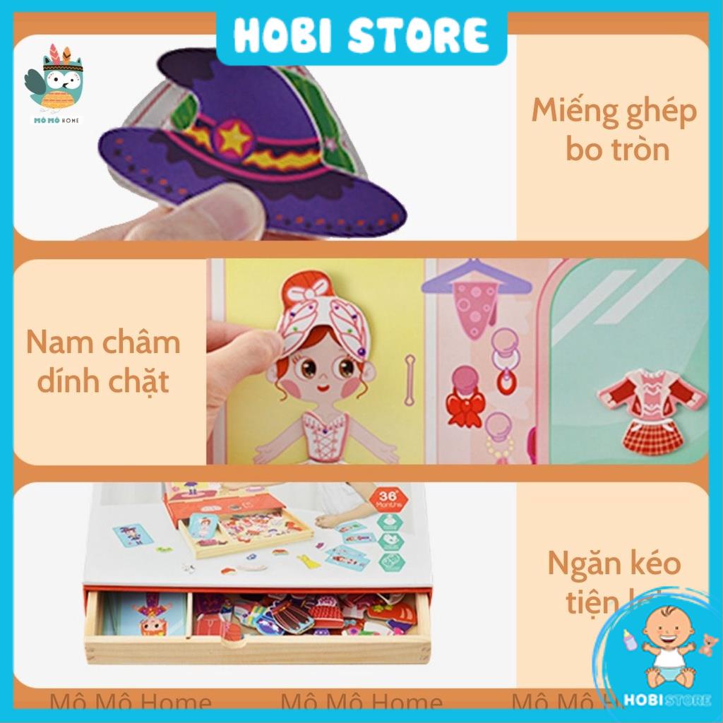 Bộ đồ chơi ghép hình nam châm thiết kế thời trang công chúa, toán 50 chi tiết, đồ chơi lắp ghép xếp hình cho bé giáo dục