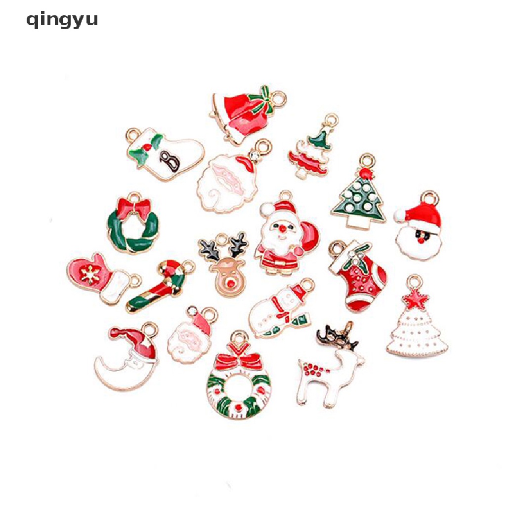 Phụ Kiện Trang Trí Cây Thông Giáng Sinh Hình Ông Già Noel Tráng Men DIY