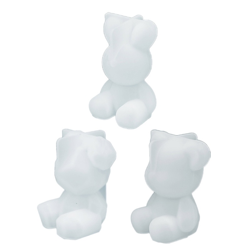Khuôn Silicone Làm Móc Khóa Hình Thỏ / Gấu Đáng Yêu