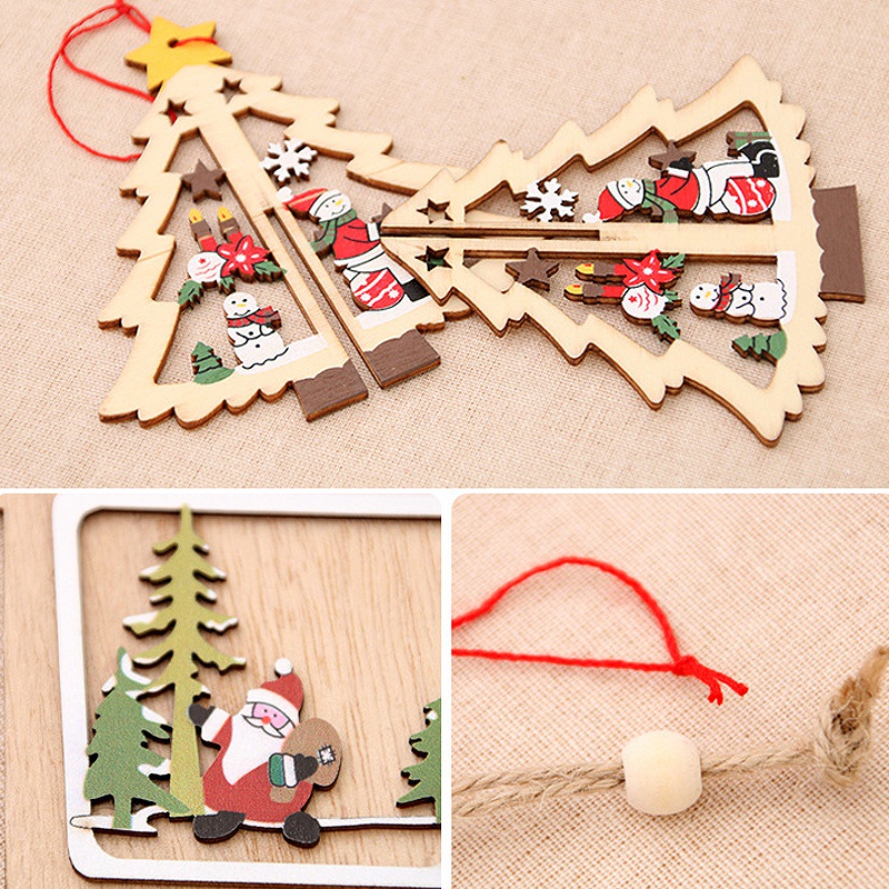 Phụ kiện treo trang trí Giáng sinh hình ngôi sao và bông tuyết