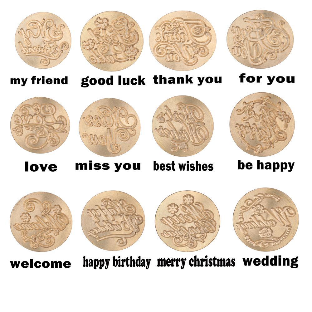 Con Dấu Sáp In Chữ Thank You Với Tay Cầm Bằng Đồng Cổ Điển