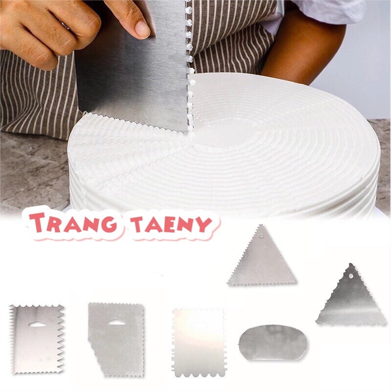 Dụng cụ chà láng, tạo viền bánh inox