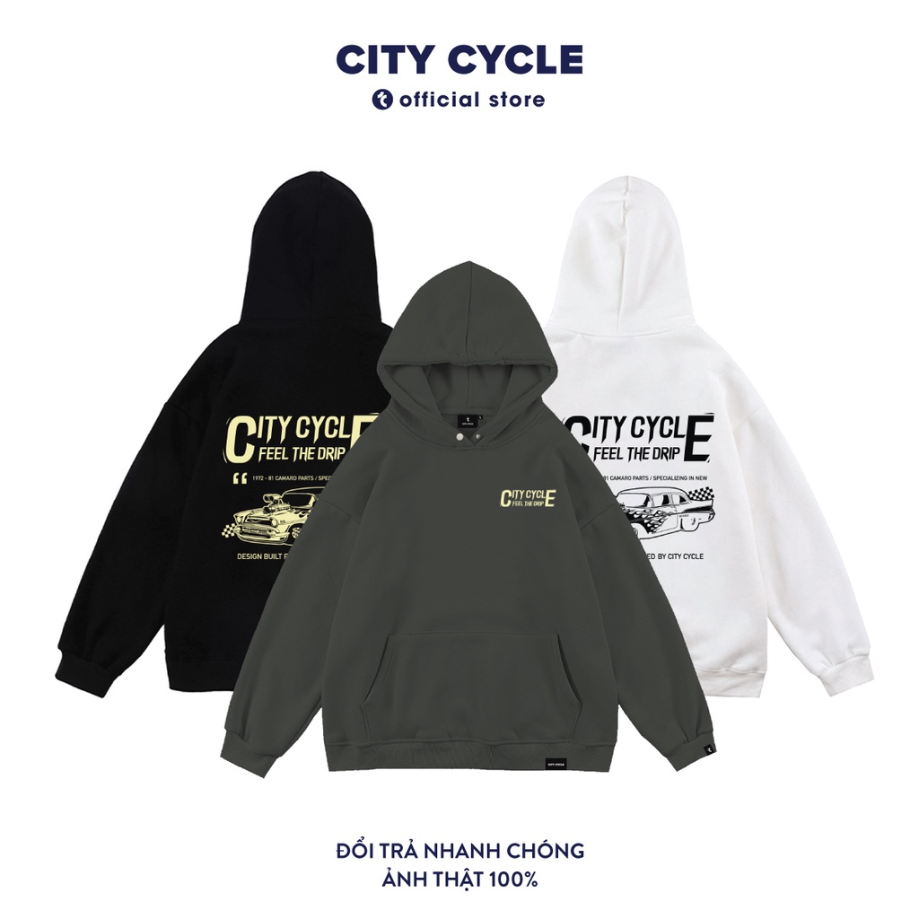 Áo hoodie nỉ unisex speed City Cycle - áo nỉ phối mũ unisex form rộng Local Brand