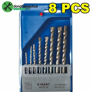 Bộ mũi khoan bê tông c-mart a0119-08 8 chi tiết