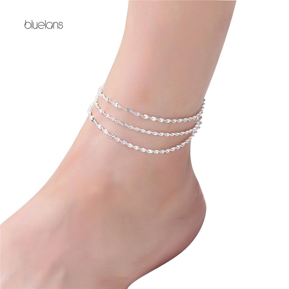 Lắc chân 3 lớp bằng hợp kim thời trang đơn giản cá tính | BigBuy360 - bigbuy360.vn