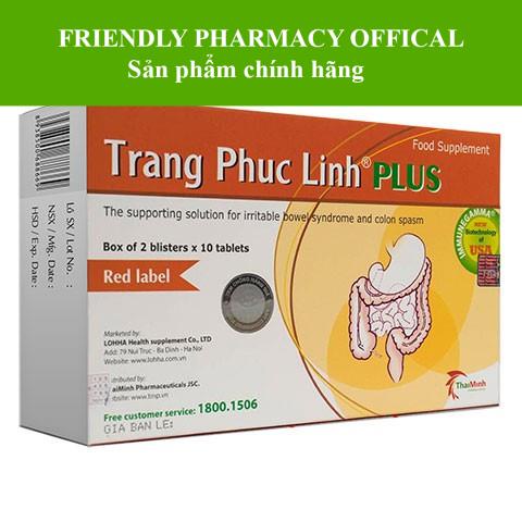 Tràng Phục Linh Plus - Hỗ trợ làm giảm các triệu chứng viêm ruột kích thích, viêm đại tràng co thắt (Hộp 20 viên)