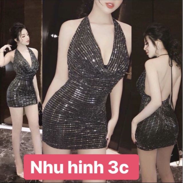 Đầm body cổ đổ yếm