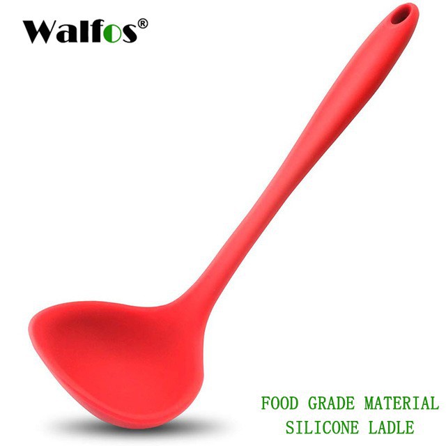 Dụng Cụ Muỗng Múc Silicon Chịu Nhiệt Chống Dính Walfos 3 Màu Sắc Khác Nhau