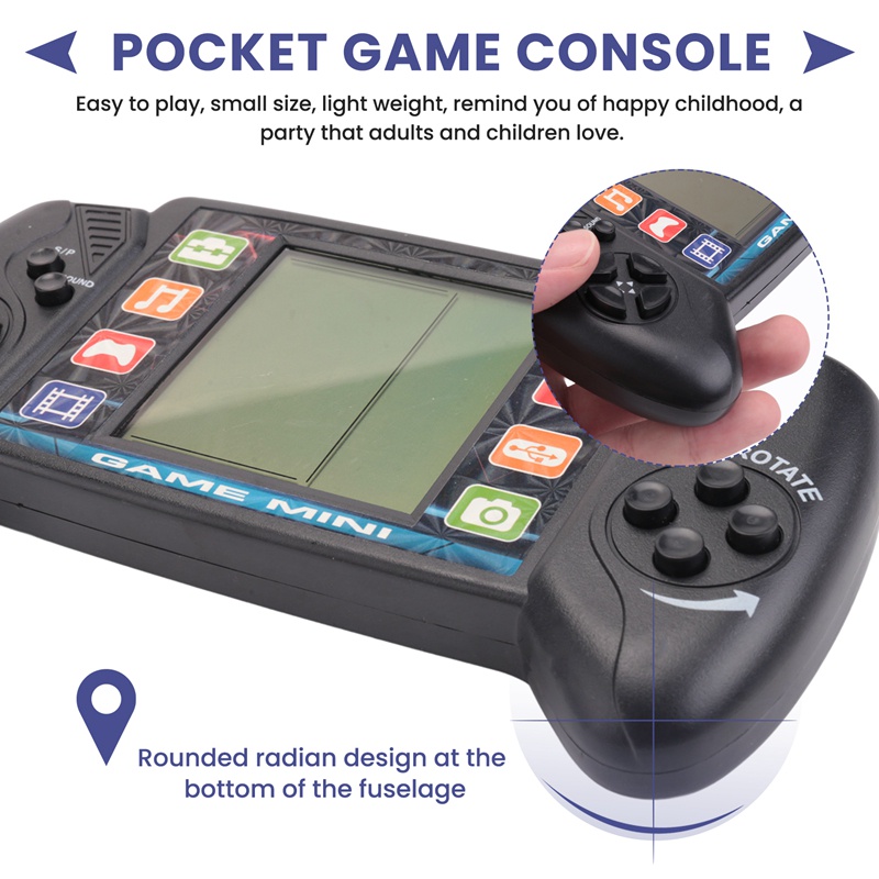 Pocket handheld video game console 3.5 inch lcd mini portable brick game player with built-in 23 + 26 games