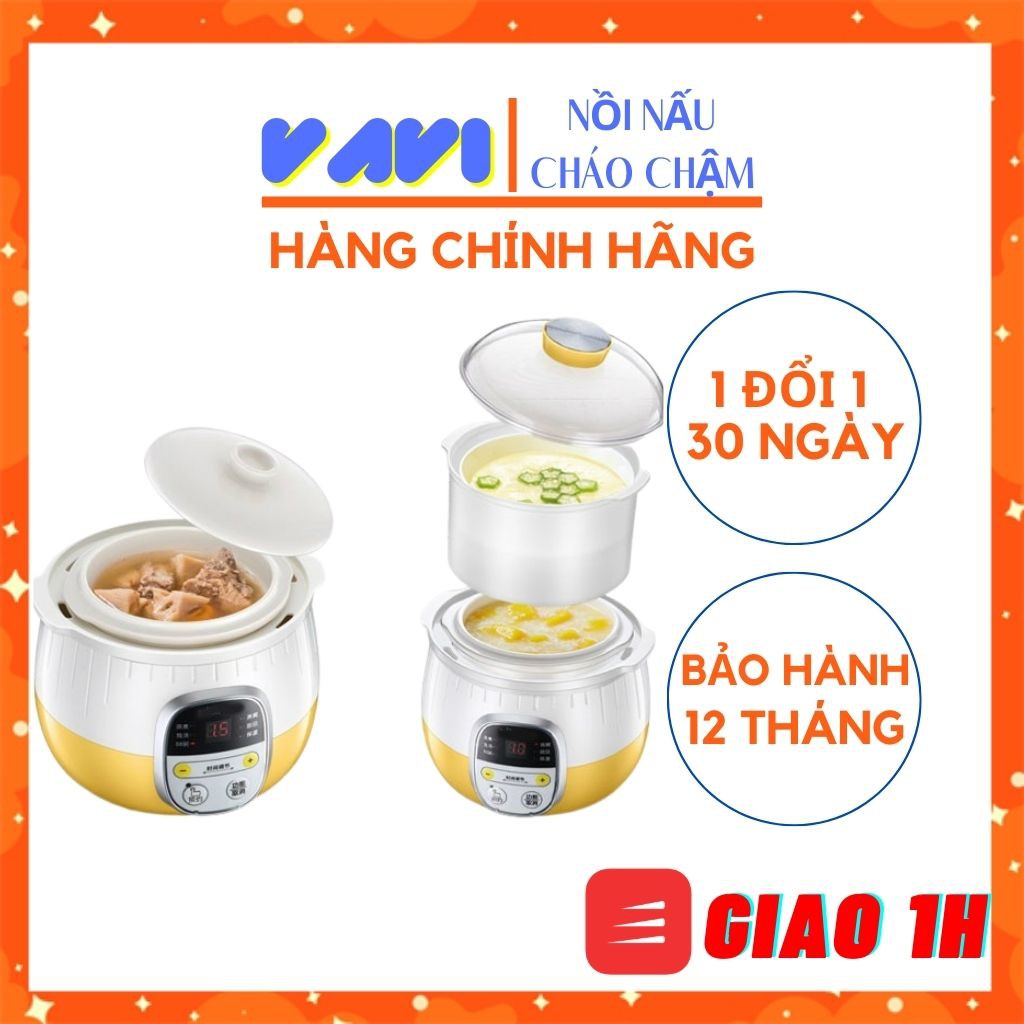 Nồi nấu cháo chậm 💓 CHÍNH HÃNG 💓 Nồi nấu cháo, ninh, hầm 1 ĐỔI 1 BẢO HÀNH 12 THÁNG