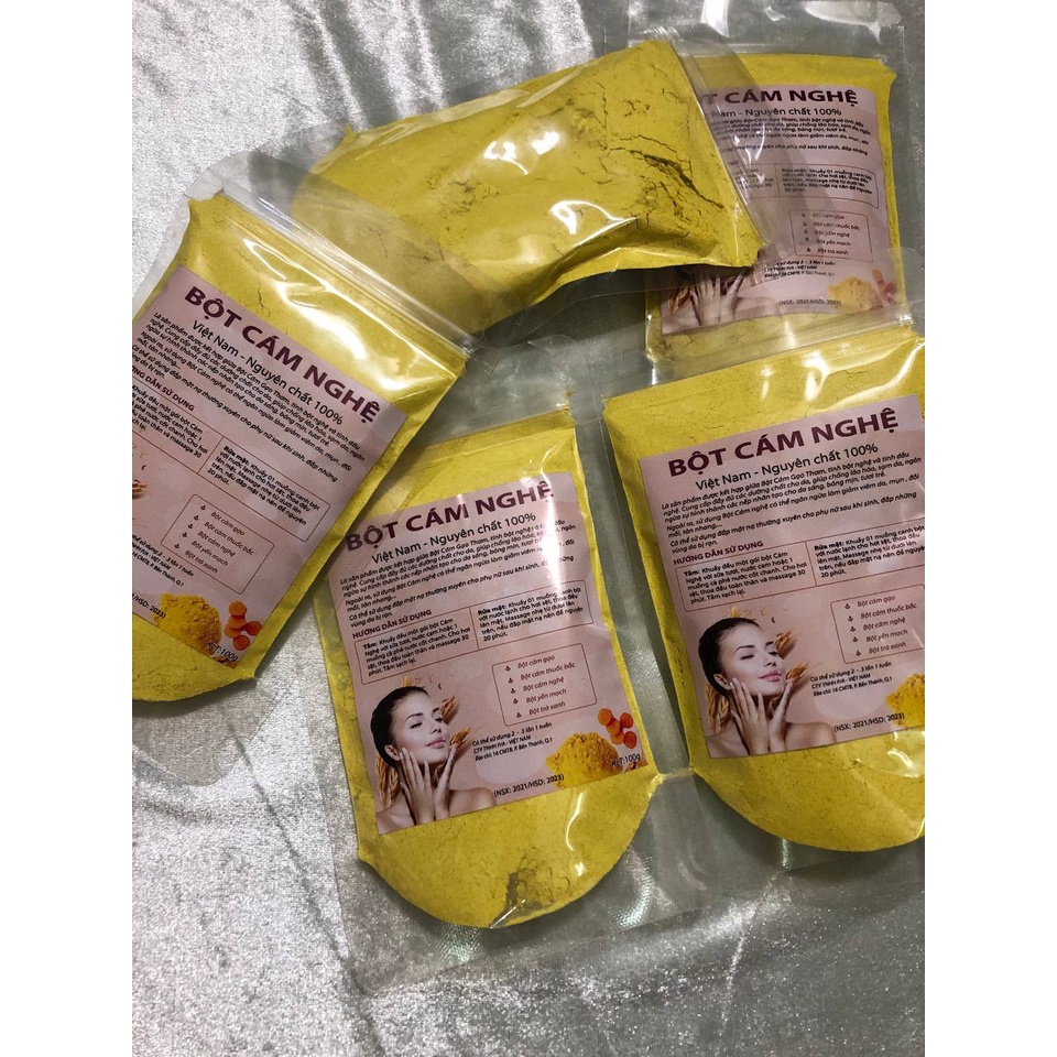 Bột cám nghệ đắp mặt 100g