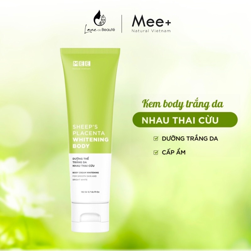 Kem body trắng da nhau thai cừu MEE NATURAL - Body lotion dưỡng trắng da Sheep's Placenta Whitening Body 162g