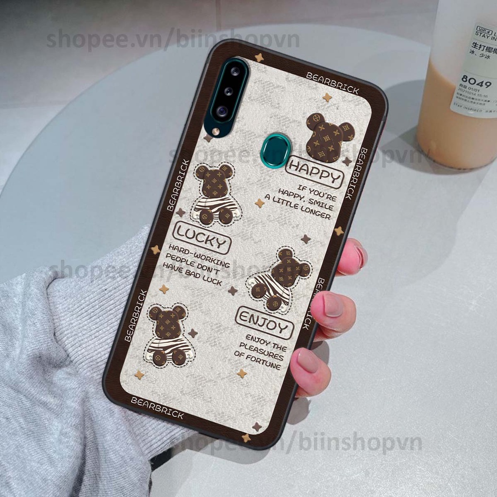 Ốp Samsung A20s hình gấu bear brick đẹp độc lạ, thời trang, cá tính