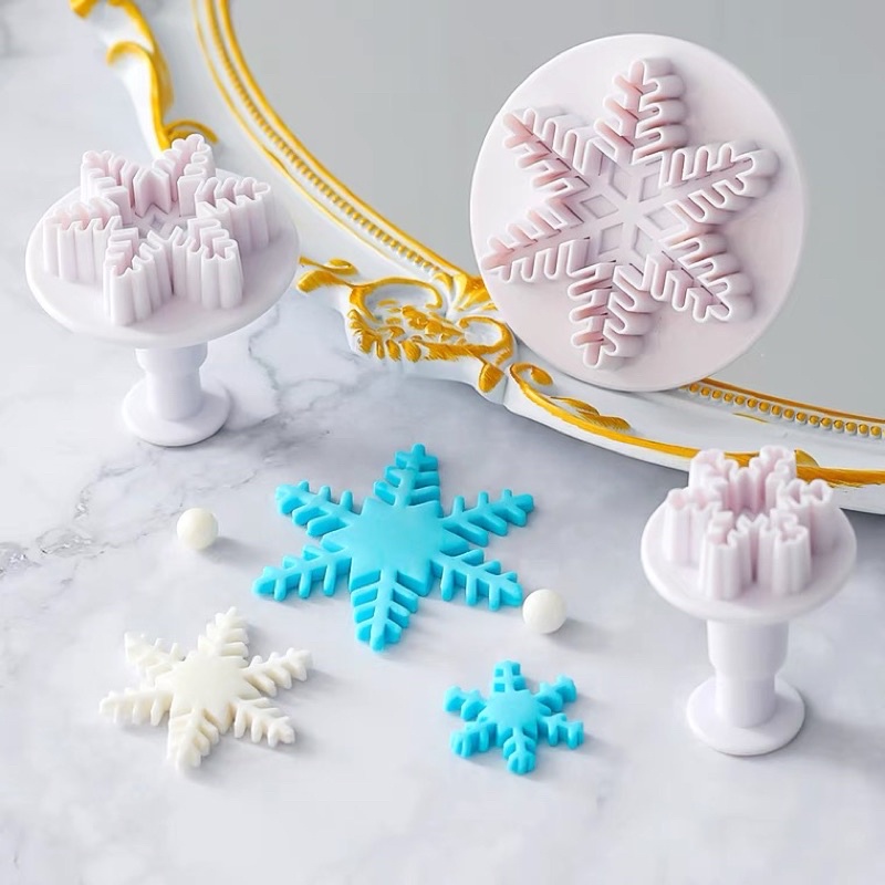 Khuôn cắt hình bông tuyết fondant/đất sét
