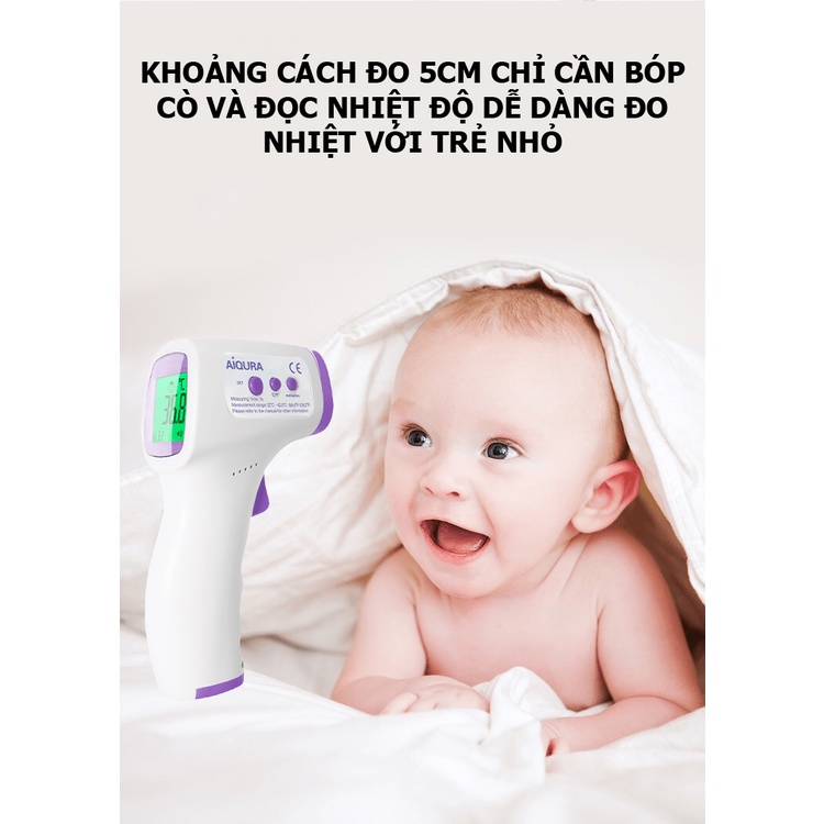 Nhiệt kế điện tử AD-801 đo thân nhiệt bằng hồng ngoại