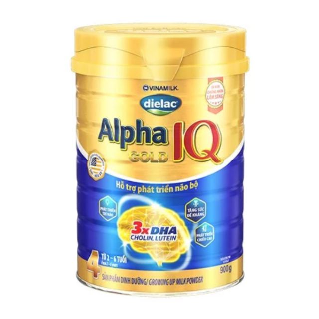 Sữa bột Dielac Alpha Gold IQ 4 900g (cho trẻ từ 2- 6 tuổi)