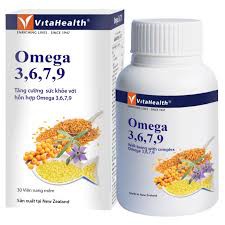 Viên Uống Giảm Cholesterol và Triglycerid Trong Máu Và Giảm Xơ Vữa Động VitaHealth Omega 3,6,7,9 Hộp 30 viên)