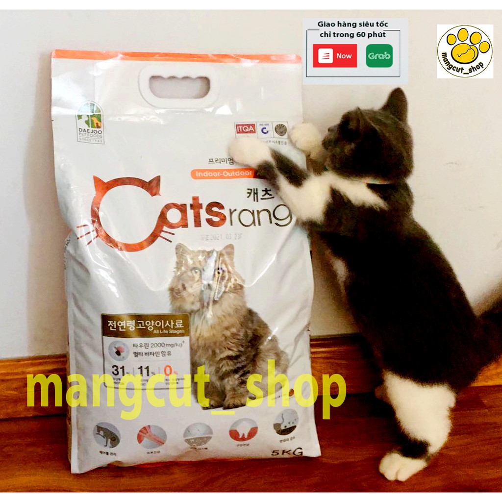 Hạt Catsrang 5KG Hàn Quốc-Thức ăn cho mèo mọi lứa tuổi-Date mới